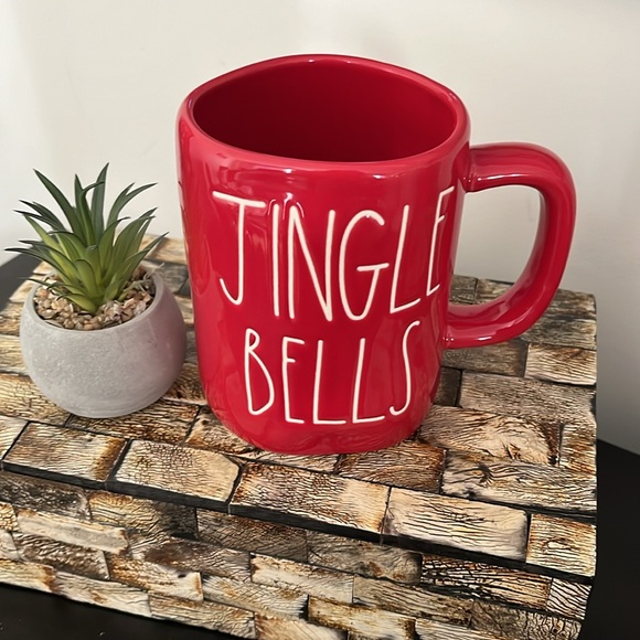 NWT RAE DUNN Ceramic JINGLE BELLS Large Mug Holiday Festive - Picture 2 of 8